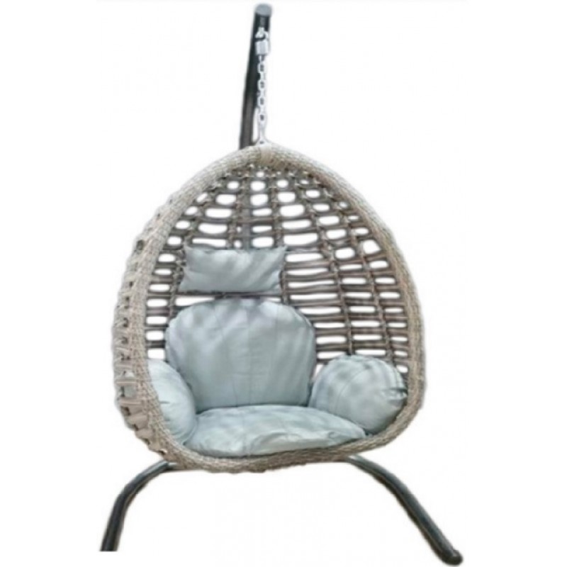 5397 G  ΚΟΥΝΙΑ ΚΡΕΜΑΣΤΗ WICKER ΜΕ ΒΑΣΗ  ΥΛΙΚΟ ΑΛΟΥΜΙΝΙΟ ΣΚΕΛΕΤΟΣ ΚΑΙ ΠΛΑΣΤΙΚΟ  Ύψος καλαθιού: 130cm Πλάτος καλαθιού: 100cm Βάθος καθίσματος: 80cm