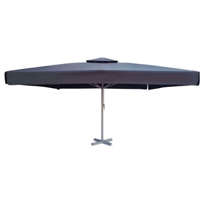 BLIUMIS  5417 G - Ομπρέλα αλουμινίου τετράγωνη 5*5m Βαρέως Τύπου επαγγελματική - Γκρι σκούρο πανί