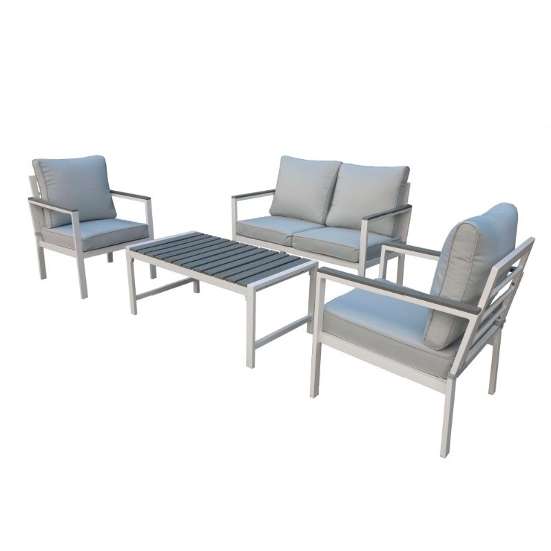 BRENDA 5421 G Σαλόνι κήπου αλουμινίου - Polywood ΣΕΤ/ 4 τεμ.