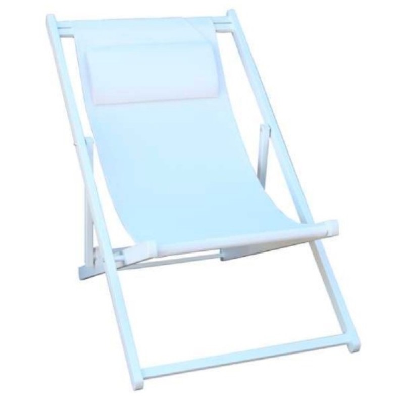 Σεζλόνγκ αλουμινίου με μαξιλάρι και textilene λευκή 5444 G Διάσταση: 059*102*095cm