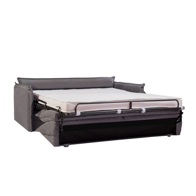 Brianna Τριθέσιος Καναπές Κρεβάτι Υφασμάτινος Χρωμα Ash 202x100εκ. 1104 IN  