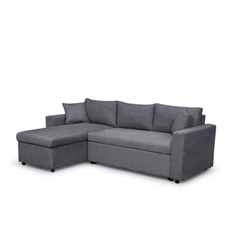 Γωνιακός καναπές με κρεβάτι Διάσταση: 225*148cm ELLIE 1043 IN Grey  