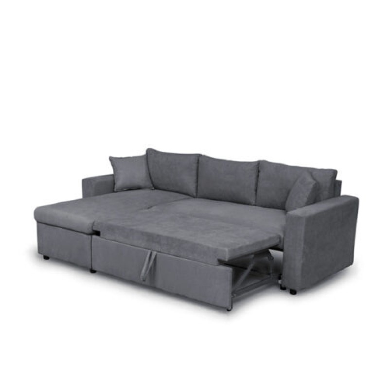 Γωνιακός καναπές με κρεβάτι Διάσταση: 225*148cm ELLIE 1043 IN Grey  