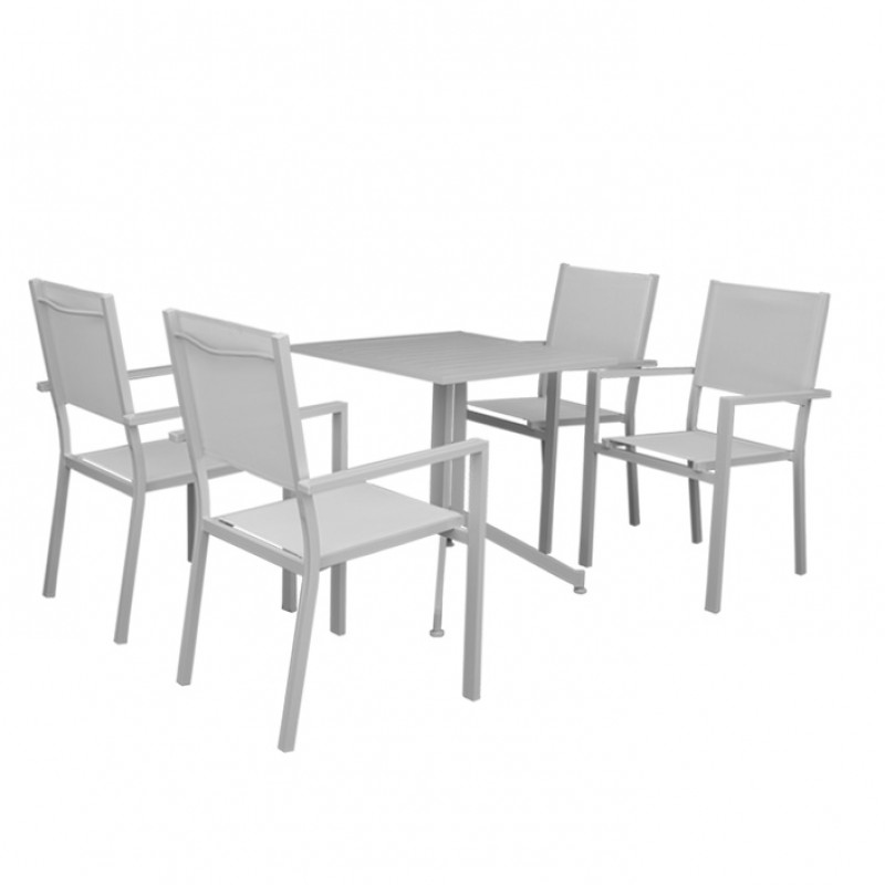 ΣΕΤ ΤΡΑΠΕΖΑΡΙΑ ΚΗΠΟΥ ΑΛΟΥΜΙΝΙΟΥ ELLEN 5468 G + MADISON 5478 G / ΣΕΤ 5 ΤΕΜ SKU: 200-60-037  