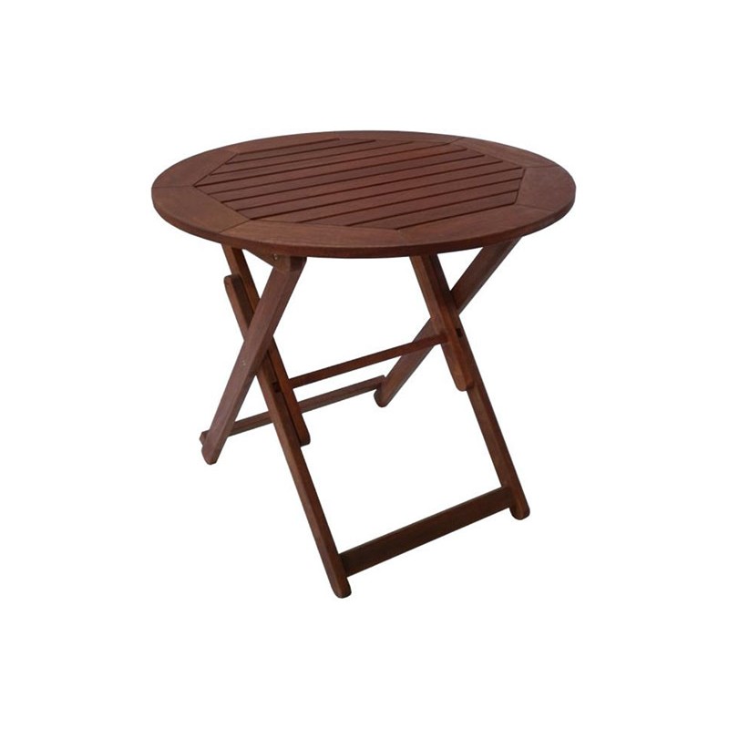 5290 G Τραπέζι  ξυλο ΜΕΡΑΝΤΙ στρογγυλό πτυσσόμενο Φ70Χ75cm 