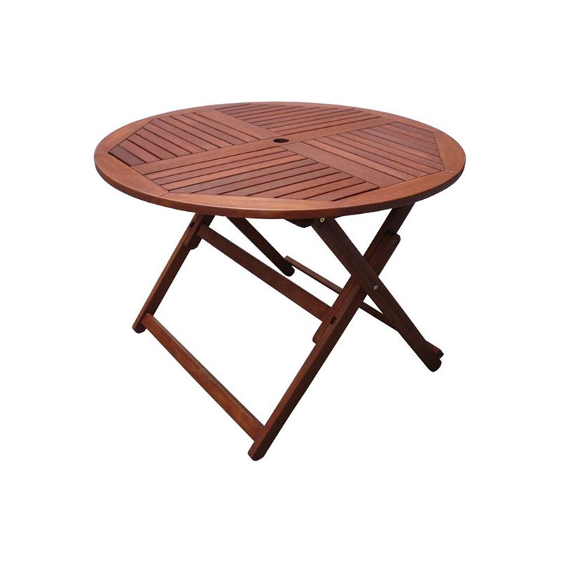 5291 G Τραπέζι  ξυλο ΜΕΡΑΝΤΙ στρογγυλό πτυσσόμενο Φ90Χ75cm 