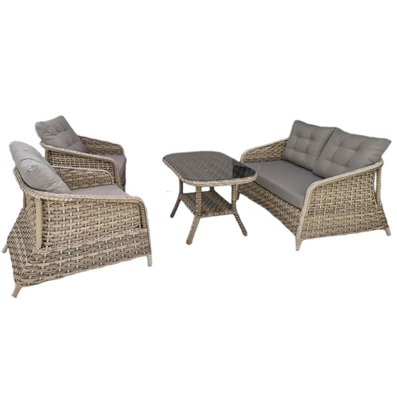 HANNAH Σετ / 4 τεμ. BLIUMI Σκελετός: Aλουμινίου Wicker