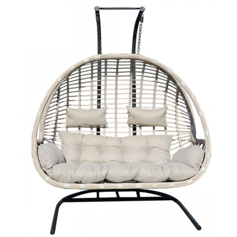 ΚΟΥΝΙΑ 2Θ ΚΡΕΜΑΣΤΗ WICKER-RATTAN 5525 G ΔΙΑΣΤΑΣΕΙΣ   130*120*195cm/160*89*127cm  