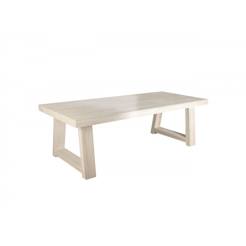 ΤΡΑΠΕΖΑΡΙΑ ΓΚΡΙ ΤΕΑΚ LOG ΚΩΔ. 1497016 - ΔΙΑΣΤΑΣΕΙΣ 240×100x76cm