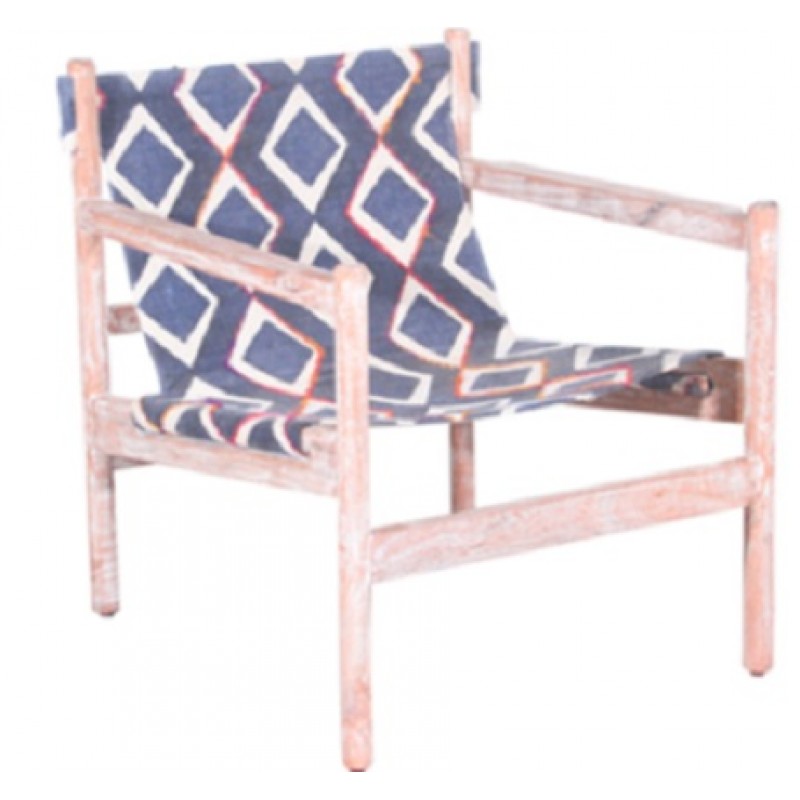 ΠΟΛΥΘΡΟΝΑ ΞΥΛΙΝΗ  ΜΕ ΑΣΠΡΟ ΜΠΛΕ ΥΦΑΣΜΑ ’68x72x75′  Κωδικός προϊόντος: 1880106  