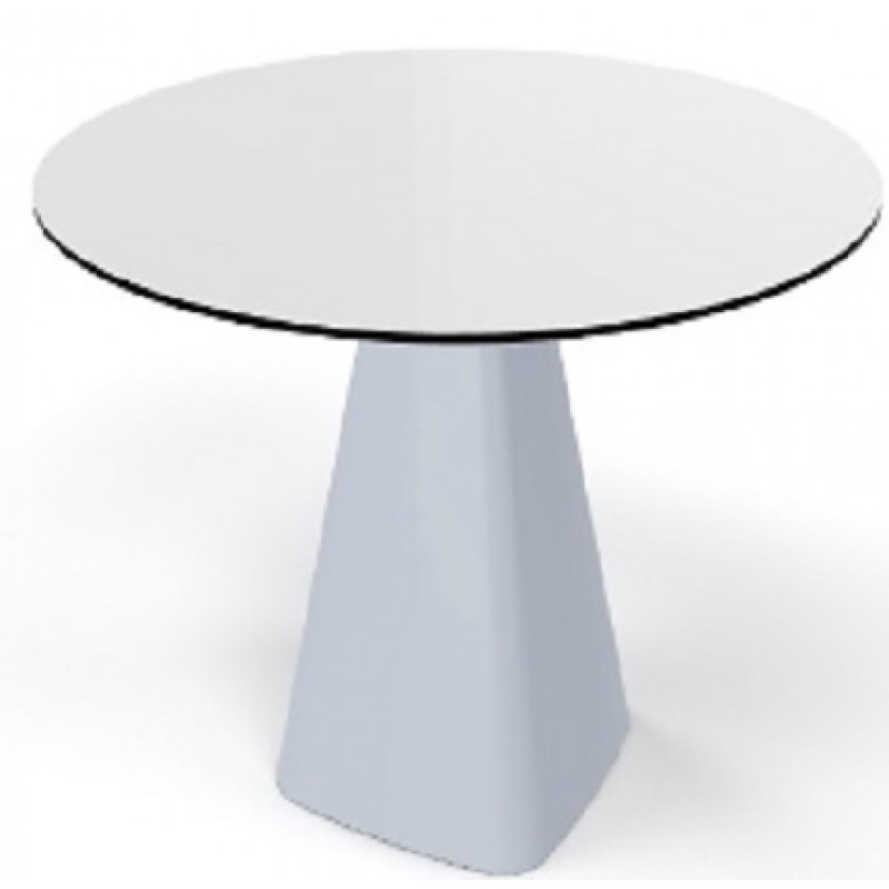 Mug τραπέζι Ø80Χ75 ΥΨΟΣ  cm με βάση από technopolymer   & compact καπάκι 10mm σε λευκό χρώμα 