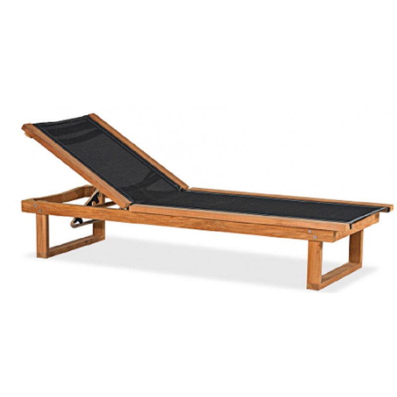 ΒΤΖΑ Μύκονος  κωδ. 259 -Ξαπλώστρα με σκελετό ξύλινο  και ύφασμα διάτρητο από PVC 4x4 590gr.διαστασεις  198 Χ 73 Χ 37Η