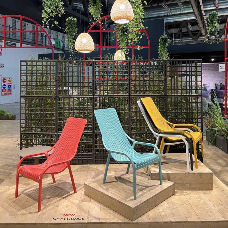 Net Lounge ANTRACITE 40329.02.000   Πολυθρονα relax απο πολυπροπυλενιο  χρώμα ΑΝΘΡΑΚΙ   61,5*90*42/99cm 