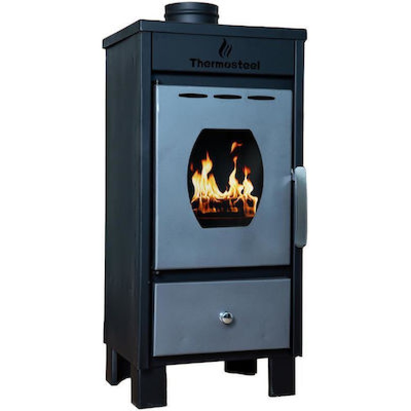 Thermosteel Χαλύβδινη Ξυλόσομπα Μαύρη Κωδικός: X10  Συνολική Ισχύς: 10.5kW