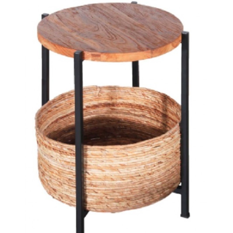 ΤΡΑΠΕΖΙ ΣΤΡΟΓΓΥΛΟ TEAK ’50x50x60′ Κωδικός προϊόντος: 0420297 