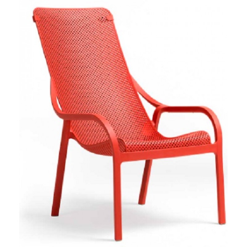 Net Lounge CORALLO 40329.75.000 Πολυθρονα relax απο πολυπροπυλενιο  χρώμα κόκκινο61,5*90*42/99cm 