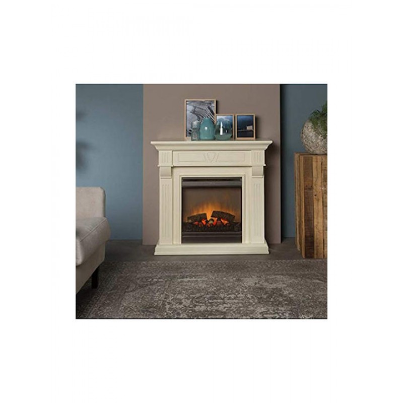 Dimplex Beethoven Antique Επιδαπέδιο Ηλεκτρικό Τζάκι 1500W 100x94cm Λευκό Κωδικός: 11006895