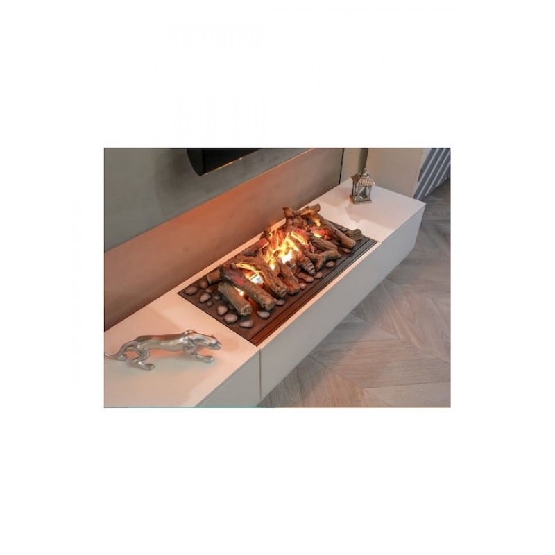 Dimplex Juneau XL Επιδαπέδιο Ηλεκτρικό Τζάκι 400W 72x35cm Μαύρο Κωδικός: 31393178