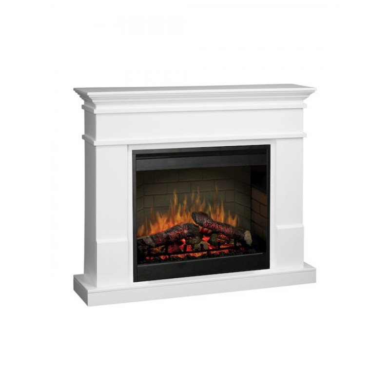 Ηλεκτρικό τζάκι Lisabona optiflame effect 3D Dimplex Sieline Λευκό Lisabona White Dimplex