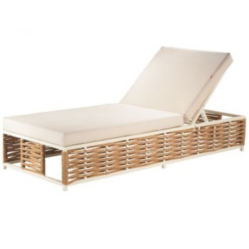 XA39  Ξαπλώστρα από ανοδιωμένο αλουμίνιο και χειροποίητη πλέξη   Διαστάσεις  200 X 85 (CM) 