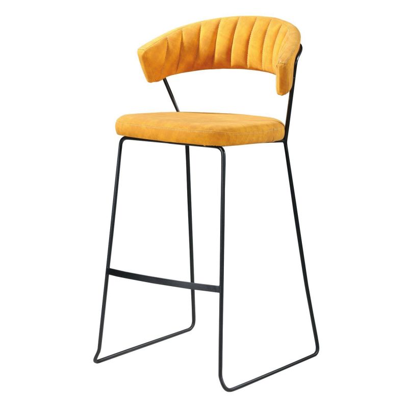 Μεταλλικό σκαμπό με υφασμα ή τεχόδερμα   MMS31R 