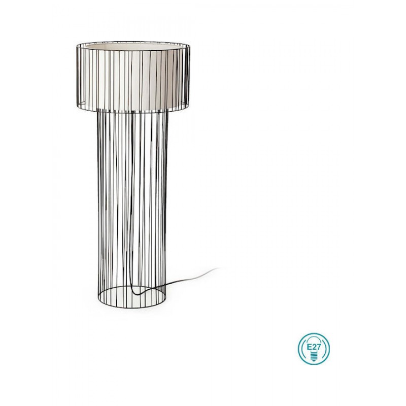 Επιδαπέδιο φωτιστικό LINDA ατσάλινο λευκό & μαύρο Faro Barcelona-29312-Μαύρο 29312