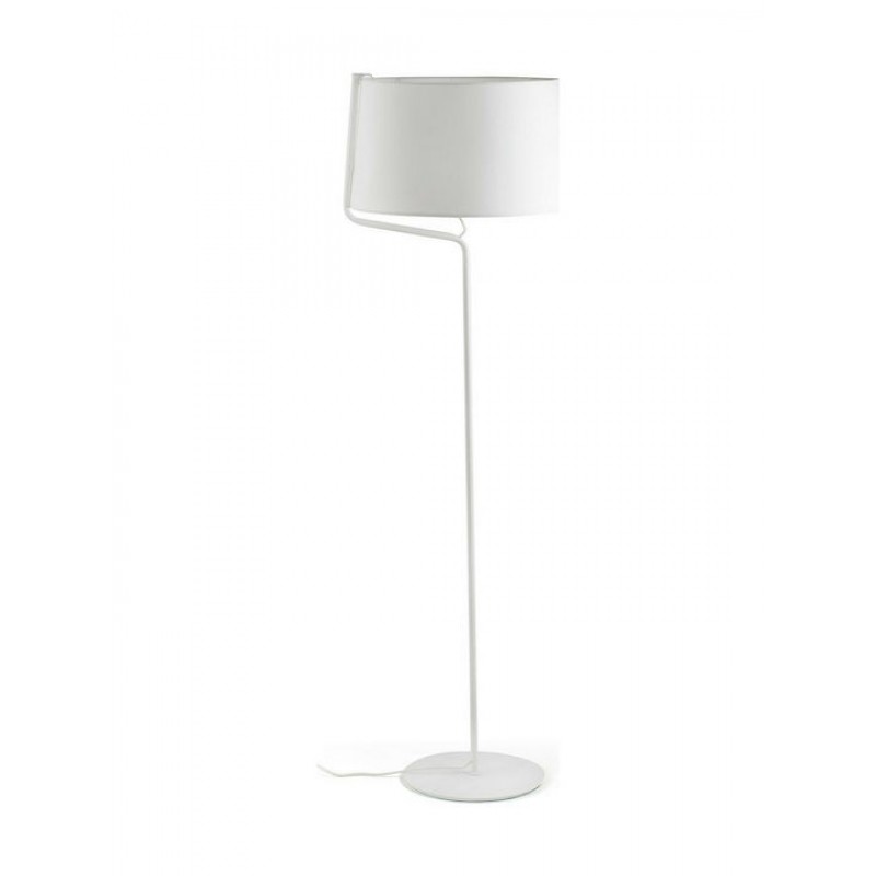 Επιδαπέδιο φωτιστικό BERNI λευκό μαύρο μεταλλικό υφασμάτινο Faro Barcelona-29335-Λευκό 29335