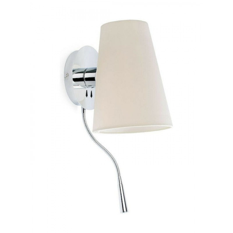 Απλίκα φωτιστικό LUPE με LED μεταλλικό χρώμιο λευκό Faro Barcelona-29996-Λευκό 29996