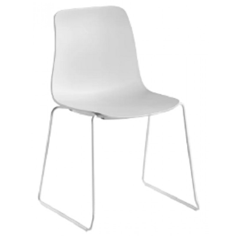 UNIK S  cod.178.--/SB white painted/verniciato bianco  καρέκλα επισκέπτη πολυπροπυλένιο  53*47*45/82  cm