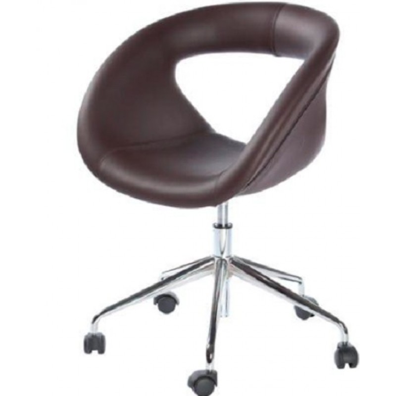 Gaber Moema 75 5R  Πολυθρόνα  γραφείου από καφέ  δέρμα,περιστρεφόμενη ,αμορτισέρ 54*59*79 εκ