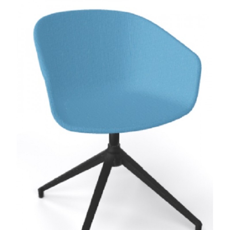 Gaber Basket UR cod.268/ITCUN black   Πολυθρόνα  μεταλλική βάση μαυρη - μπλέ ύφασμα  περιστρεφόμενη 60χ60χ(47) 80 ύψος cm -ελαχιστη παραγγελια 1 τμχ