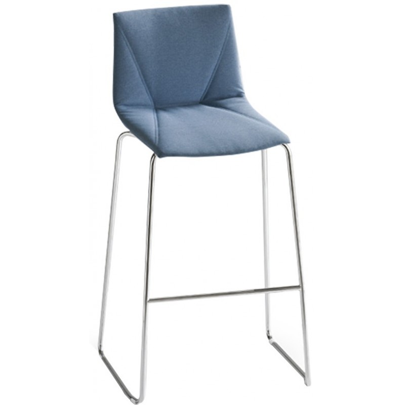 Gaber Colorfive Wrap upholstered   Ιταλικό σκαμπό με κάθισμα με ταπετσαρία μπλέ  50X55X(75)115cm 