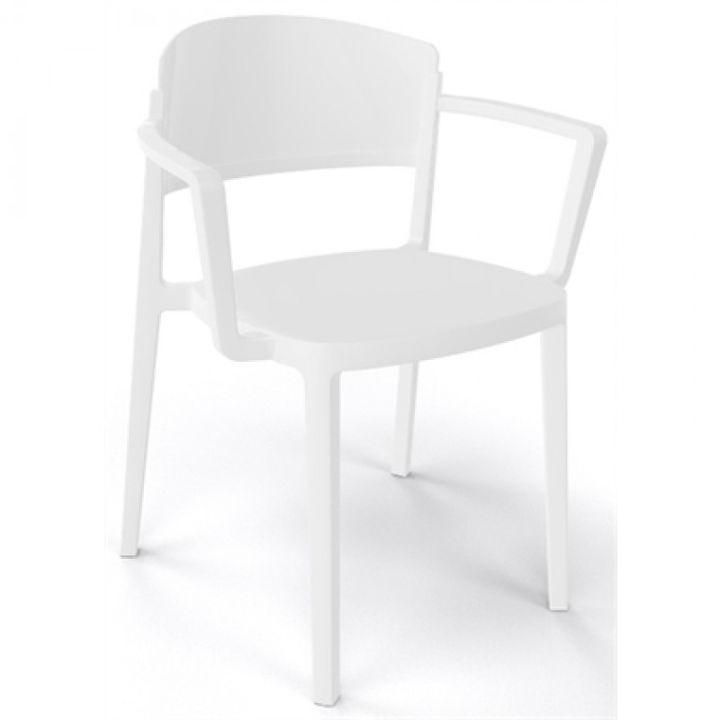 Abuela B πολυθρόνα 00-White- χρωμα λευκό 58x52x77(45)cm