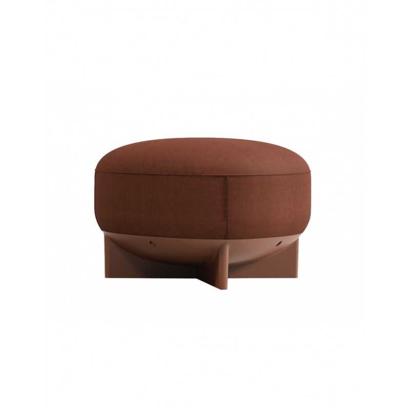 To-GO πουφ cod.286__/IKA Κωδικός : 30010-114961    Πουφ  με ύφασμα  καφέ  Ø60x67x42cm - συσκευασία 4 τμχ 