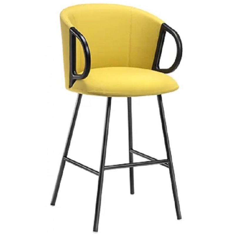 CUCARACHA SLIM  cod. 397.__/ITC79NAN Σκαμπό με κιτρινο υφασμα 59x60x79/110 cm 