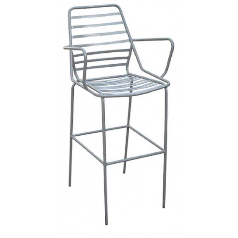 IBIZA-ΣΜ  σκαμπό ψηλό μεταλλικό γκρί  57x50xH75/120cm  code 56008   