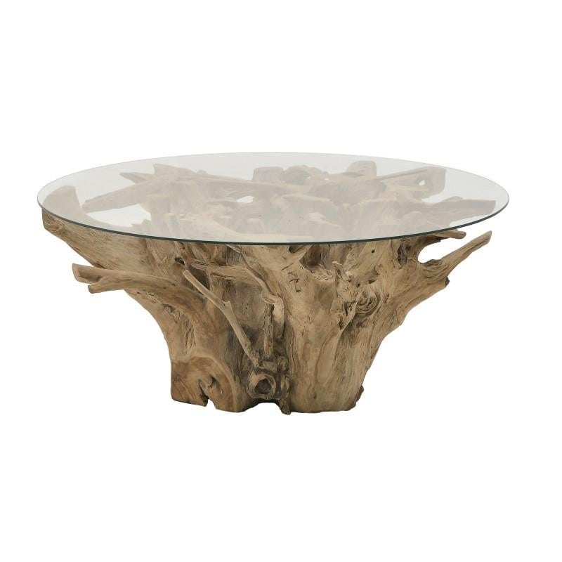 Inart Τραπεζαρία Γυάλινη/Ξύλινη Φυσικό 105x45 Κωδικός: 3-50-722-0017