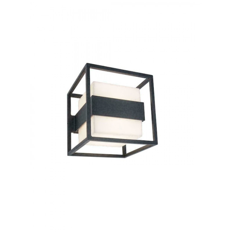 Φωτιστικό Τοίχου Cruz 5199201118 IP54 Led 3000K 14,8x14x14cm Dark Grey Lutec