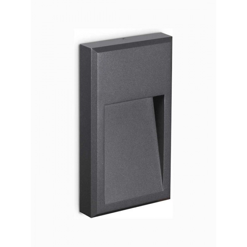 Ideal Lux Φωτιστικό Τοίχου Εξωτερικού Χώρου Led Ανθρακί Febe-2 Ap 268354