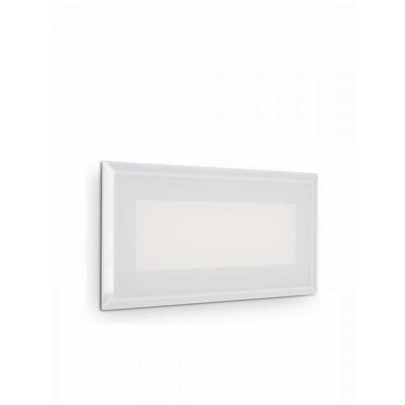 Ideal Lux Χωνευτή Απλίκα Led Εξωτερικού Χώρου Λευκή Indio Recessed 08w 255804