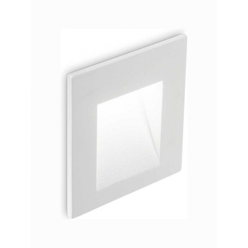 Ideal Lux Χωνευτή Απλίκα Led Εξωτερικού Χώρου Λευκή 3000K Bit Ap 269023