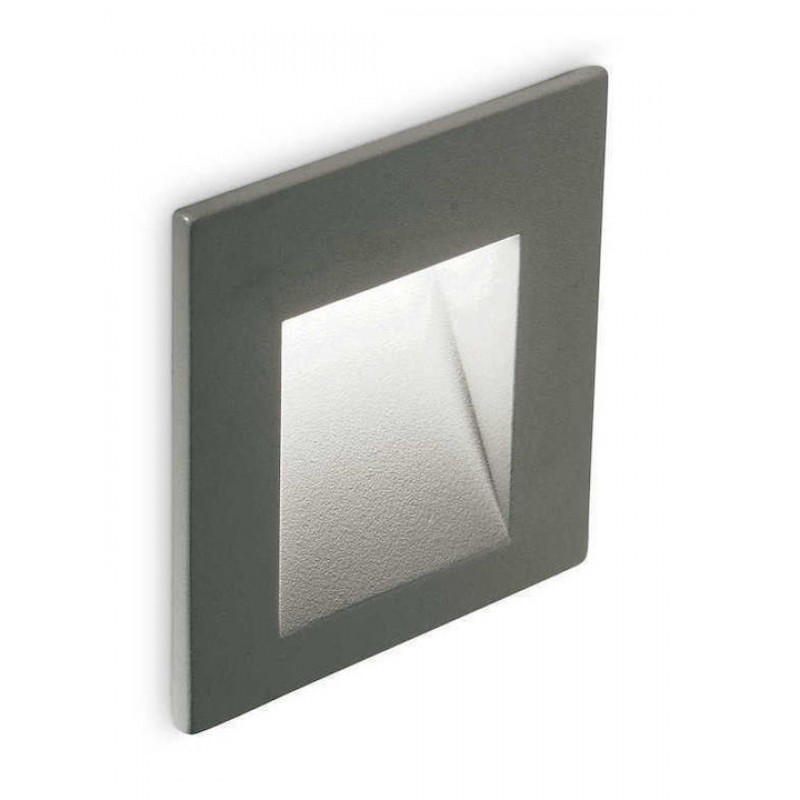 Επίτοιχο Χωνευτό Φωτιστικό Εξωτερικού Χώρου Ideal Lux Bit 269009 Ανθρακί 3000K