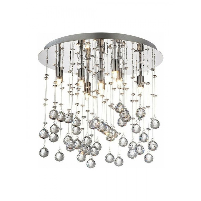 IDEAL LUX 8ΦΩΤΟ ΦΩΤΙΣΤΙΚΟ ΟΡΟΦΗΣ ΜΕ ΚΡΥΣΤΑΛΛΑ ΧΡΩΜΙΟ Ø40 MOONLIGHT PL8 077796