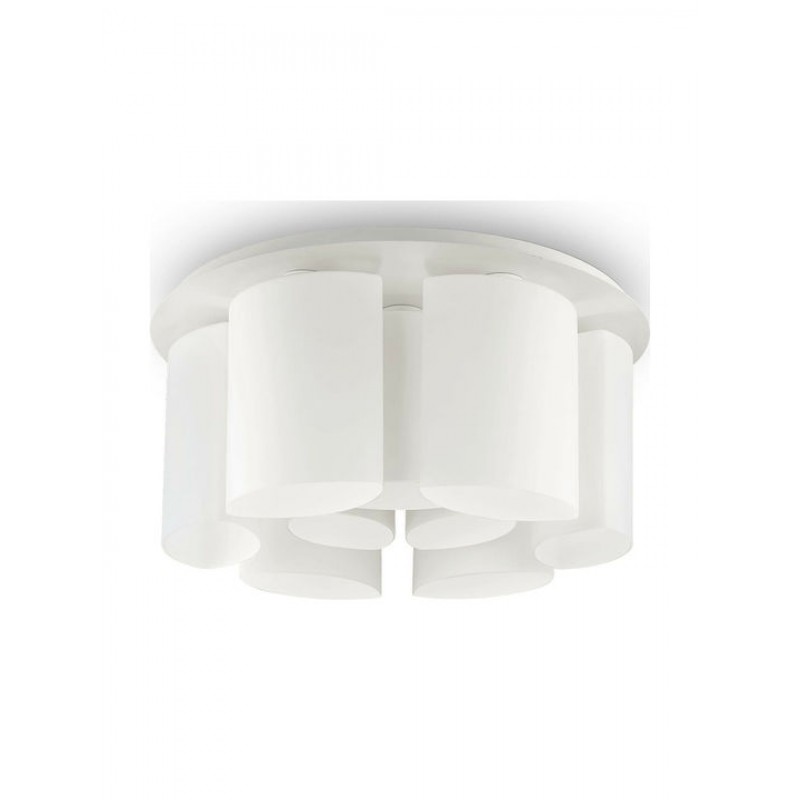 IDEAL LUX 9ΦΩΤΗ ΠΛΑΦΟΝΙΕΡΑ ΓΥΑΛΙΝΗ ΛΕΥΚΗ ALMOND PL9 159645