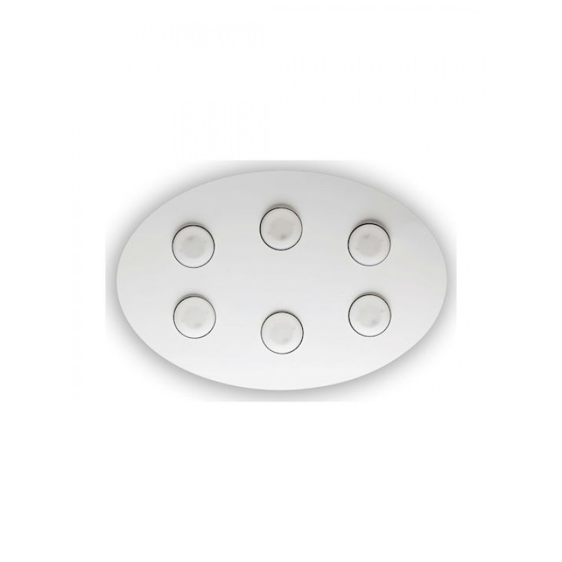 ΦΩΤΙΣΤΙΚΟ ΟΡΟΦΗΣ 6ΦΩΤΟ ΜΕΤΑΛΛΙΚΟ ΛΕΥΚΟ LOGOS PL6 175799 | IDEAL LUX