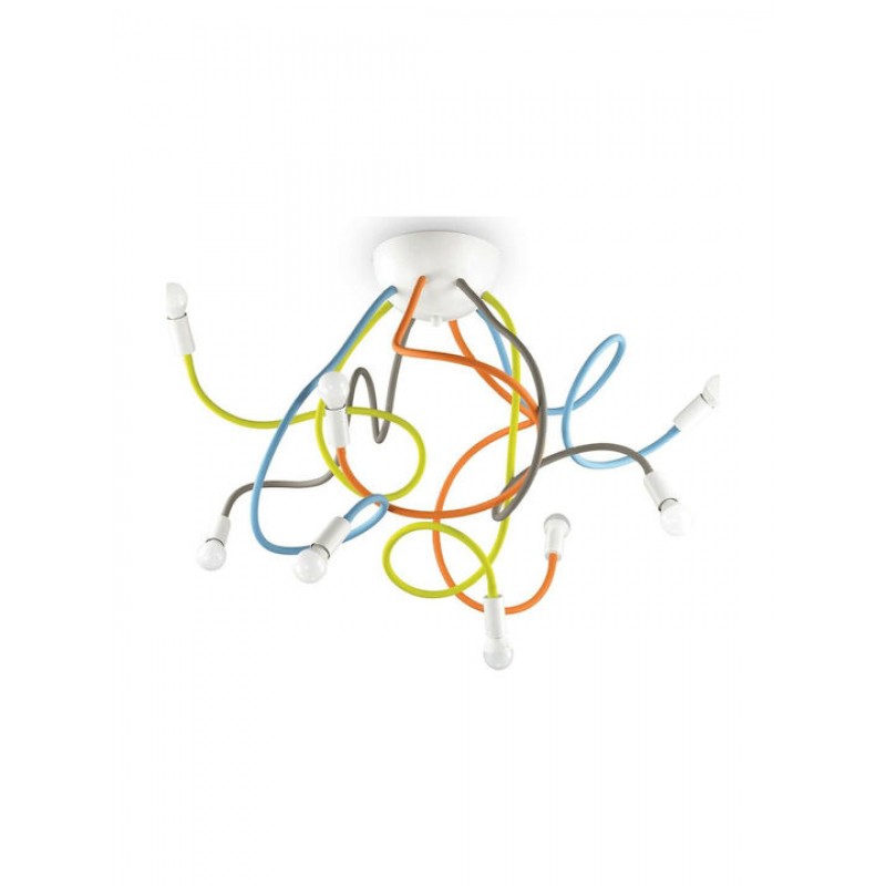 IDEAL LUX 8ΦΩΤΟ ΦΩΤΙΣΤΙΚΟ ΟΡΟΦΗΣ ΜΕΤΑΛΛΙΚΟ ΠΟΛΥΧΡΩΜΟ MULTIFLEX PL8 159010