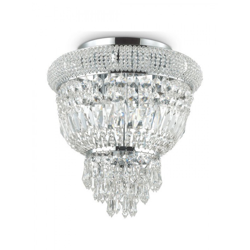 IDEAL LUX 3ΦΩΤΟ ΦΩΤΙΣΤΙΚΟ ΟΡΟΦΗΣ ΜΕ ΚΡΥΣΤΑΛΛΑ ΧΡΩΜΙΟ/ΔΙΑΦΑΝΟ Ø32 DUBAI PL3 207162