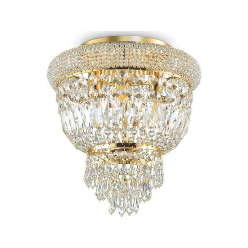 IDEAL LUX 3ΦΩΤΟ ΦΩΤΙΣΤΙΚΟ ΟΡΟΦΗΣ ΜΕ ΚΡΥΣΤΑΛΛΑ ΜΠΡΟΝΖΕ/ΔΙΑΦΑΝΟ Ø32 DUBAI PL3 200996