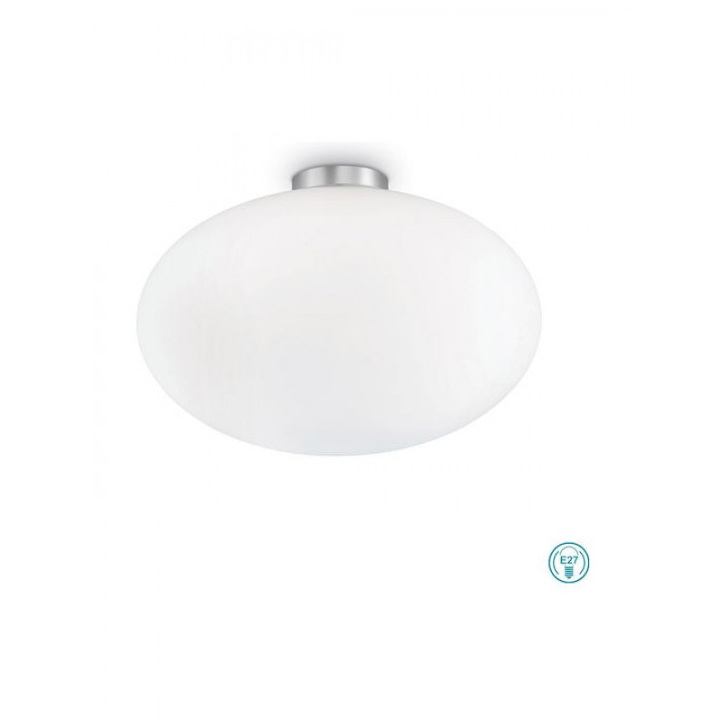 IDEAL LUX ΠΛΑΦΟΝΙΕΡΑ ΓΥΑΛΙΝΗ ΛΕΥΚΗ Ø40 CANDY PL1 086781