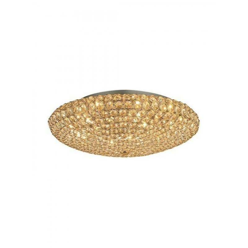 IDEAL LUX 9ΦΩΤΗ ΠΛΑΦΟΝΙΕΡΑ ΜΕ ΚΡΥΣΤΑΛΛΑ ΧΡΥΣΗ Ø53,5 KING PL9 073262